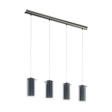 EGLO hanglamp Pinto Textil 4-lichts - grijs - Leen Bakker