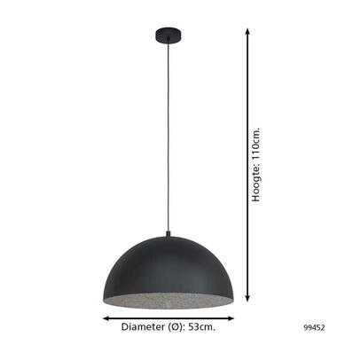 EGLO hanglamp Gaetano - zwart/grijs - Ø53 cm - Leen Bakker