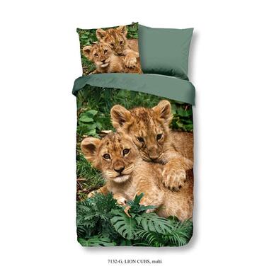 Good Morning kinderdekbedovertrek Lion Cubs - multikleur - 140x200/220 cm - Leen Bakker