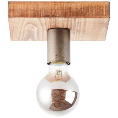 Brilliant plafondlamp Panto 1-lichts - hout - Leen Bakker