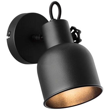 Brilliant wandlamp Rolet - zwart - 18,5x11,5x16 cm - Leen Bakker