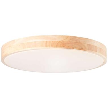 Brilliant plafondlamp Slimline – LED – houtlook – 49 cm – Leen Bakker