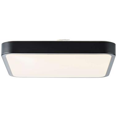 Brilliant plafondlamp Slimline - vierkant - LED - zwart - 38 cm - Leen Bakker