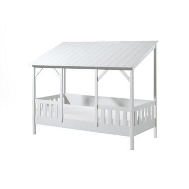 Vipack huisbed met wit dak - wit - 90x200 cm product