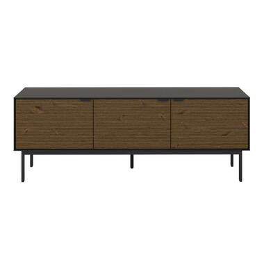 TV-meubel Aron - bruin/zwart - 54x150x41 cm - Leen Bakker
