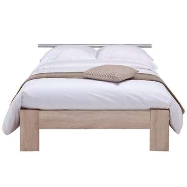 Bed Sydney met beugel - eikenkleur - 120x200 cm