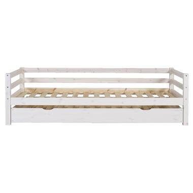 Bed Ties met bedlade - whitewash - 90x200 cm - Leen Bakker