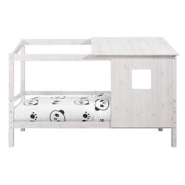 Bed Ties met opzetdak - whitewash - 90x200 cm product