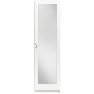 Kledingkast Varia 1-deurs inclusief spiegel - wit - 175x49x50 cm product
