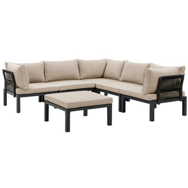 Loungeset Ardeche - zand - 6-delig - incl. kussens product