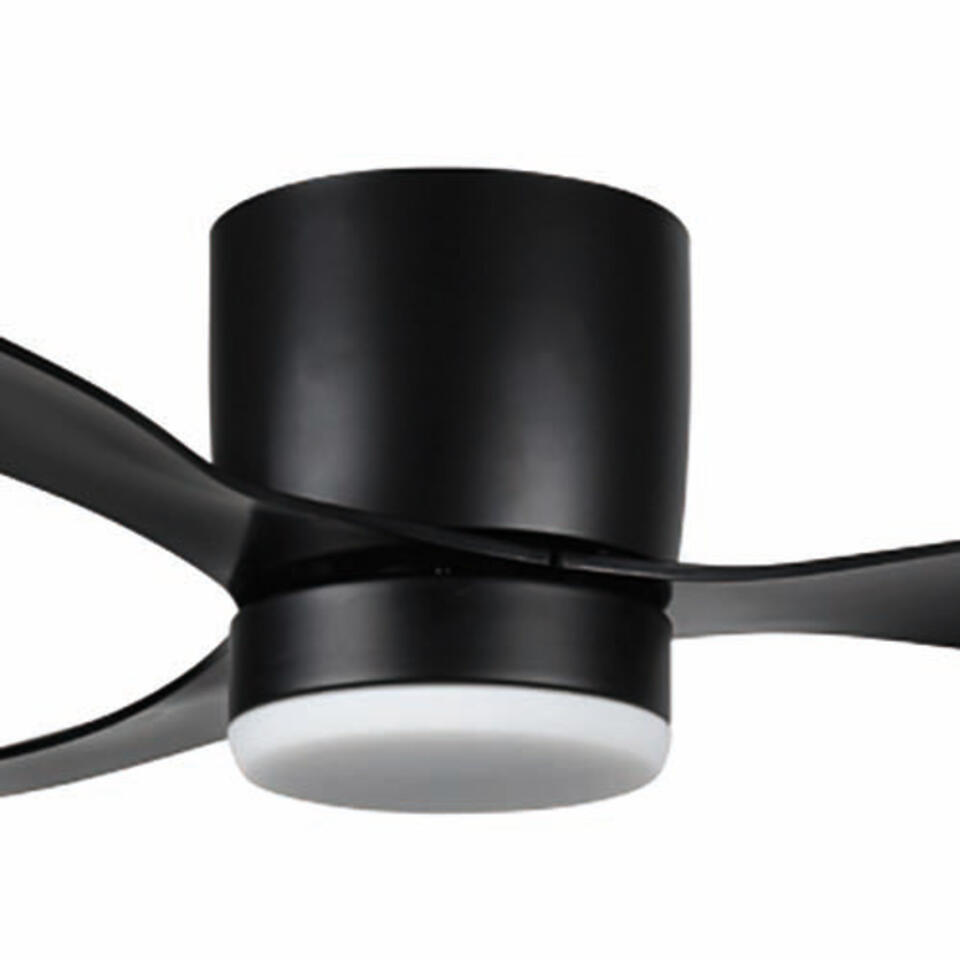 Plafondventilator Brezza - Ø 132 cm - met verlichting - remote - zwart