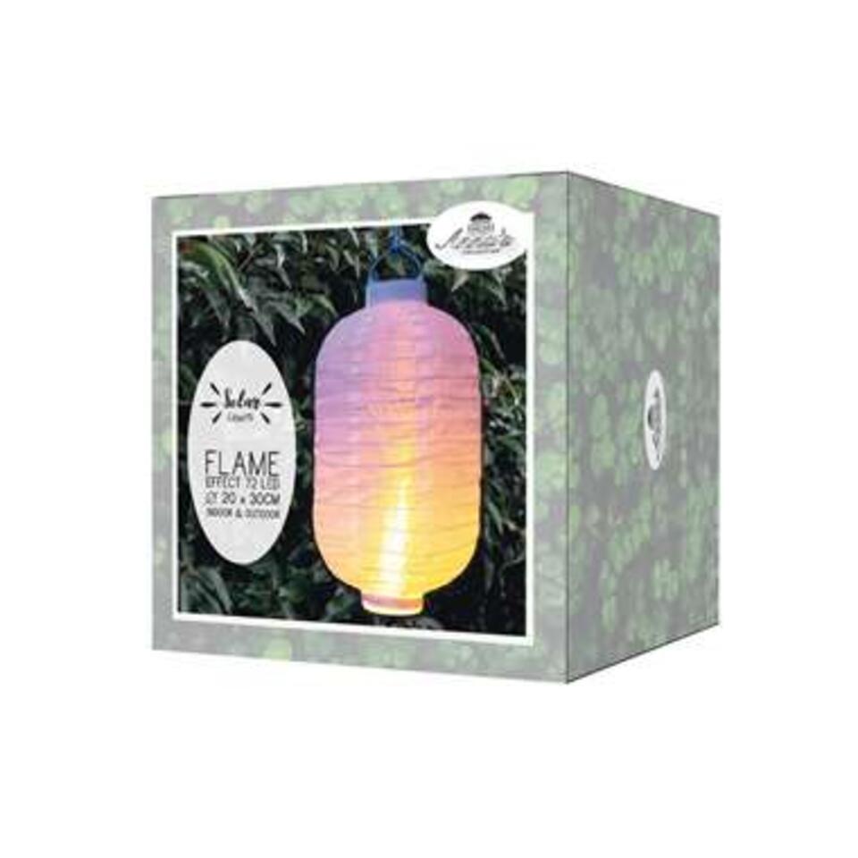 Lampion - solar - met realistisch vlameffect - 20 x 30 cm