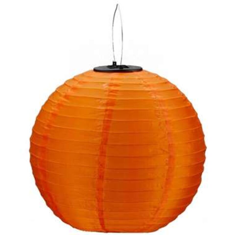 Lampion - solar - oranje - tuinverlichting - 30 cm