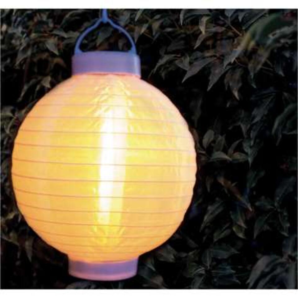 Lampion - solar - met realistisch vlameffect - 20 cm