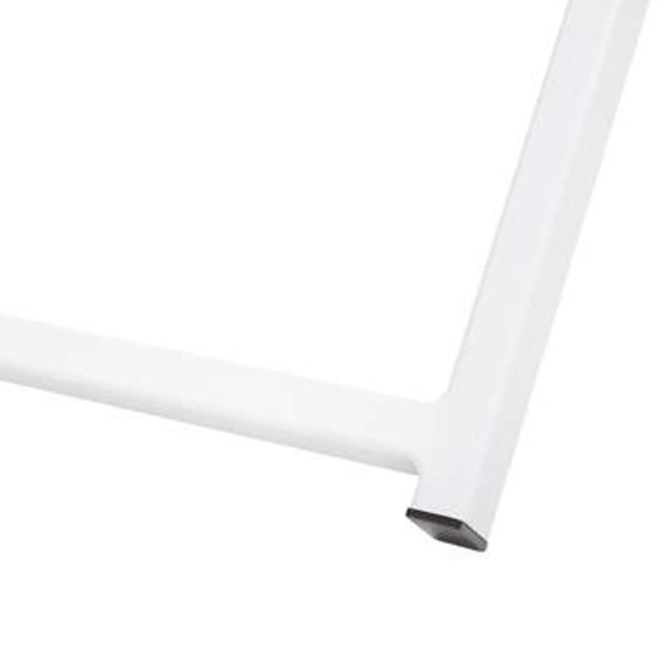 Beliani Tuinligstoel LOCRI - Wit polyester, aluminium
