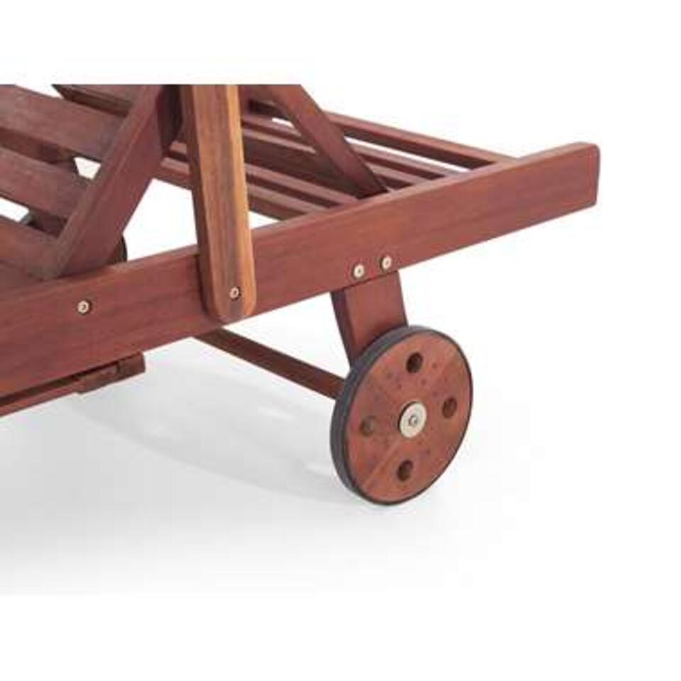 Beliani Tuinligstoel TOSCANA - donkere houtkleur acaciahout