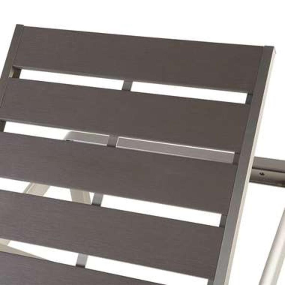 Beliani Tuinligstoel NARDO - grijs aluminium, kunsthout
