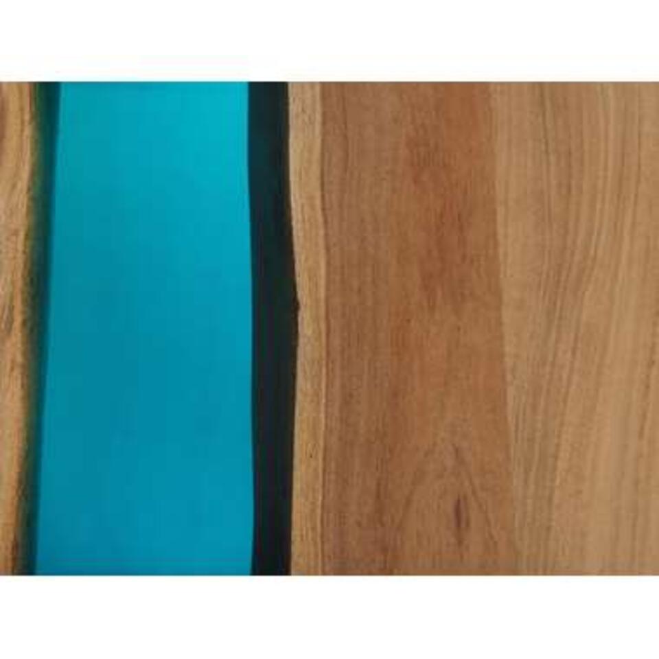 Beliani Eettafel RIVIERE - lichte houtkleur acaciahout, ijzer