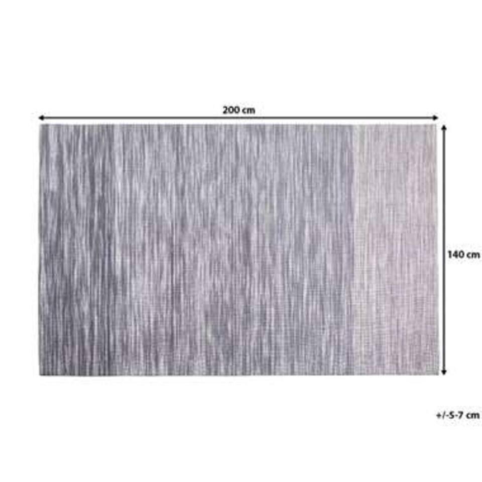 Beliani Laagpolig - KAPAKLI grijs wol 140x200 cm