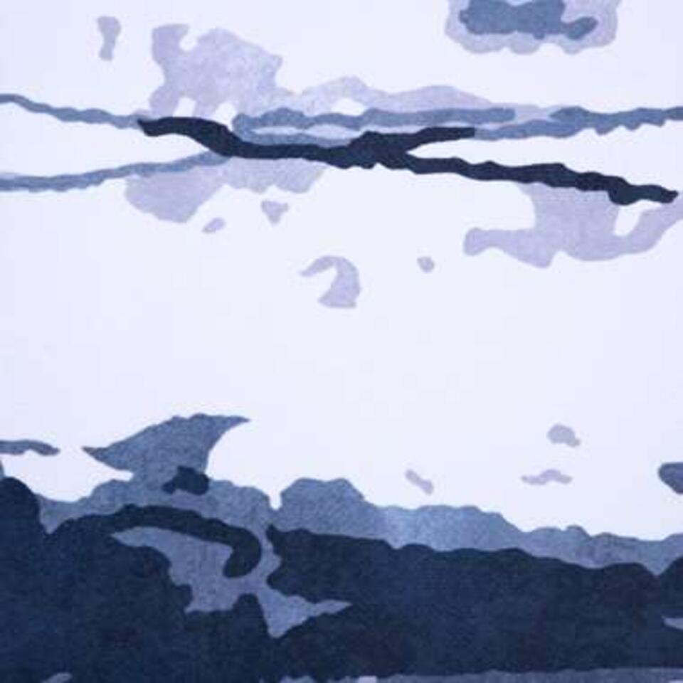 Beliani Vloerkleed blauw/wit 160 x 230 cm IZMIT