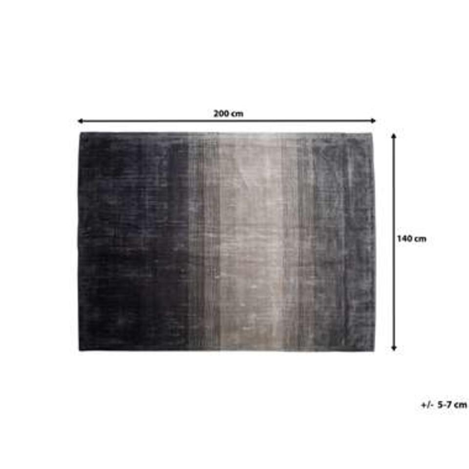 Beliani Laagpolig - ERCIS zwart viscose 140x200 cm