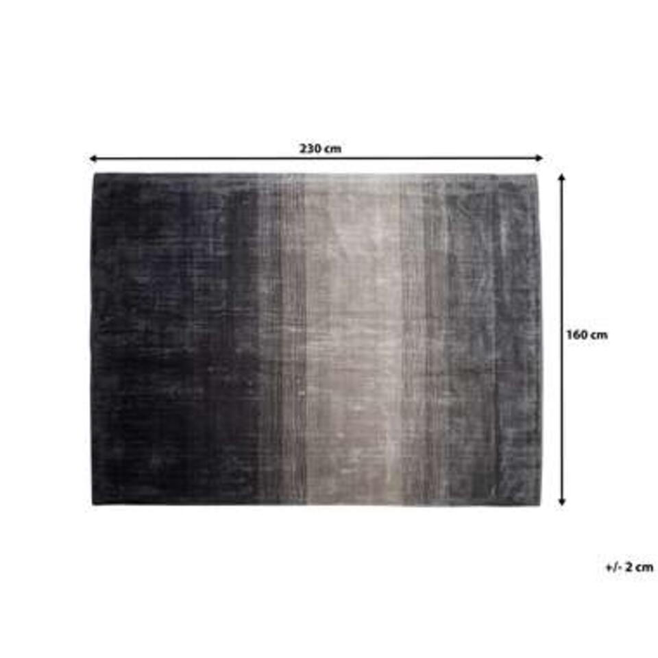 Beliani Laagpolig - ERCIS zwart viscose 160x230 cm