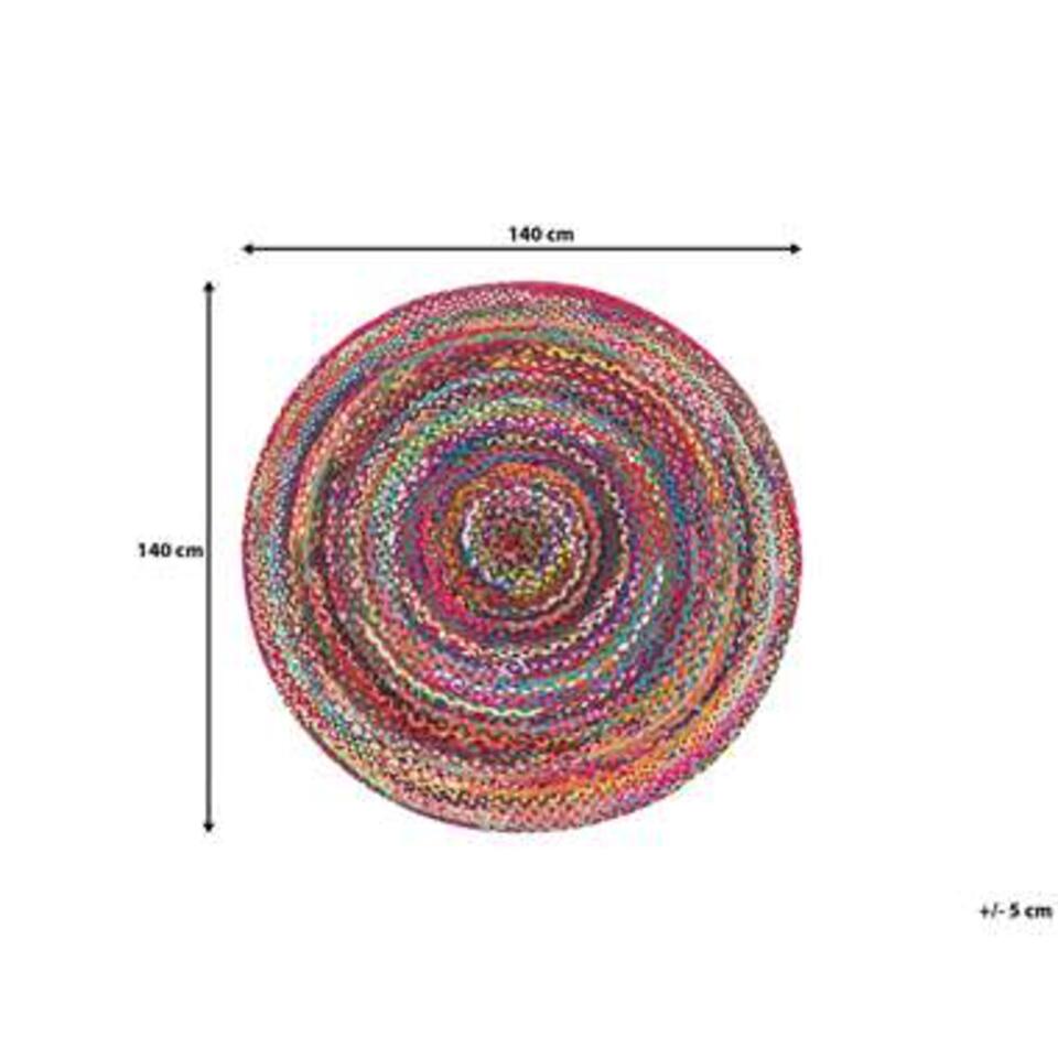 Beliani Laagpolig - TOKAT multicolor katoen 140x140 cm