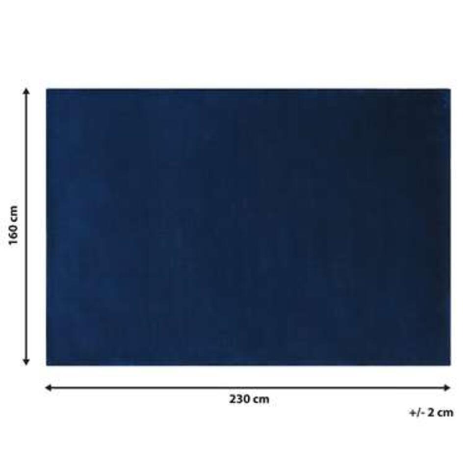 Beliani Laagpolig - GESI II blauw viscose 160x230 cm