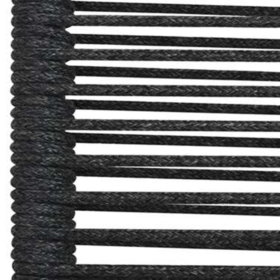 VIDAXL 5-delige Tuinset katoenen touw en staal zwart