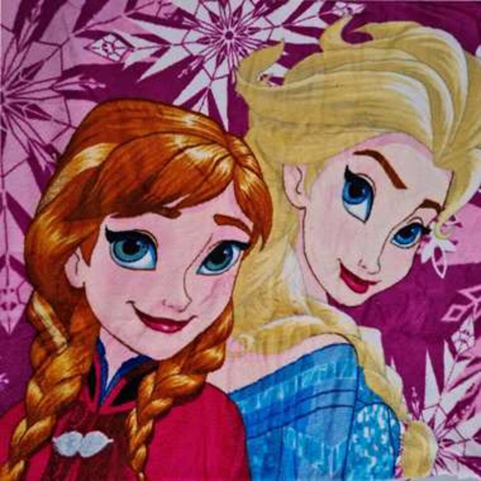 Disney Frozen fleecedeken/plaid paars 100 x 140 cm