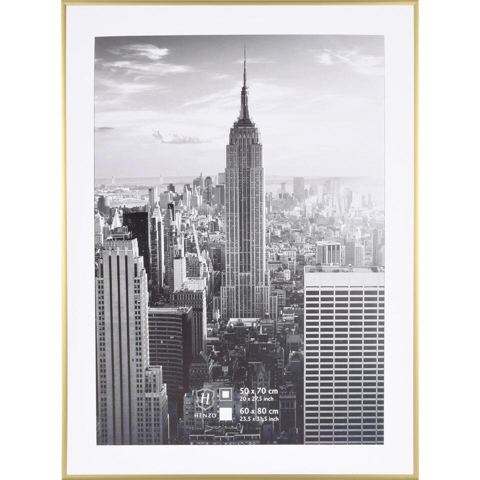 lichten Lelie Bijproduct Henzo Fotolijst - Manhattan - Fotomaat 60x80 cm - Goud | Leen Bakker