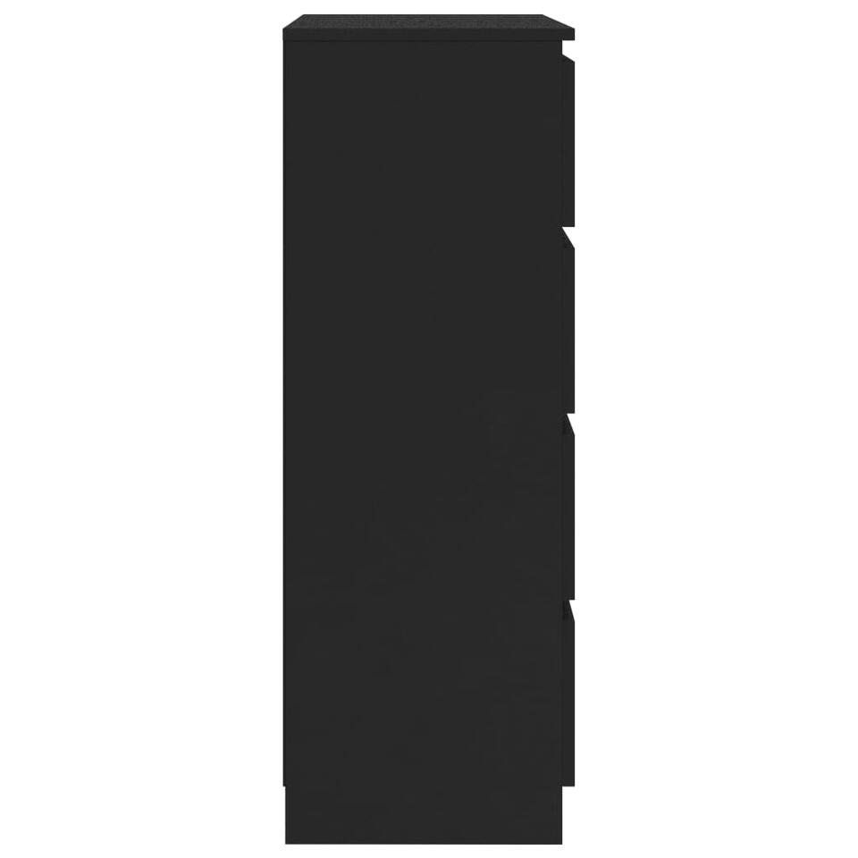 VIDAXL Dressoir 60x35x98,5 cm spaanplaat zwart