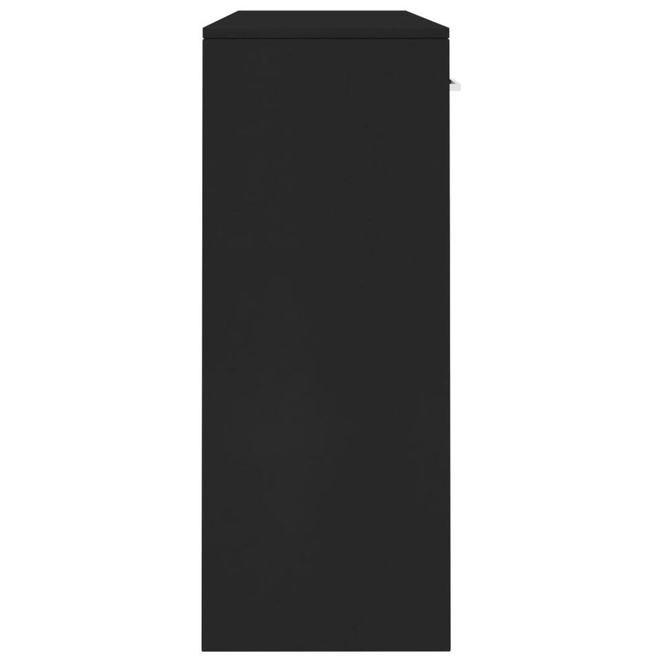 VIDAXL Dressoir 110x34x75 cm spaanplaat zwart