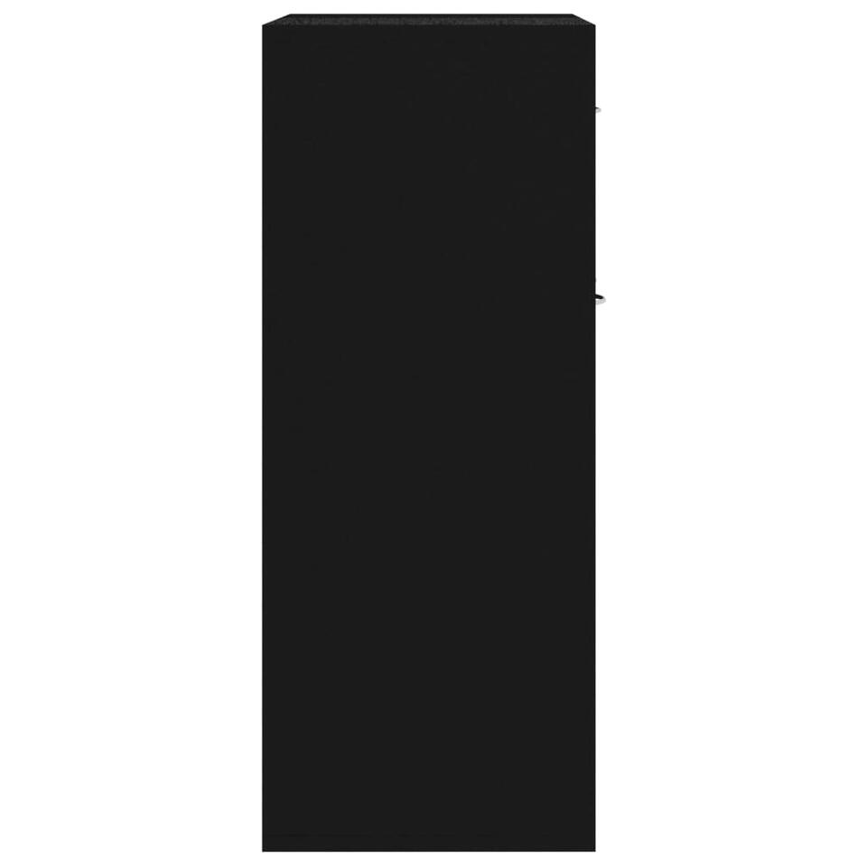 VIDAXL Dressoir 60x30x75 cm spaanplaat zwart