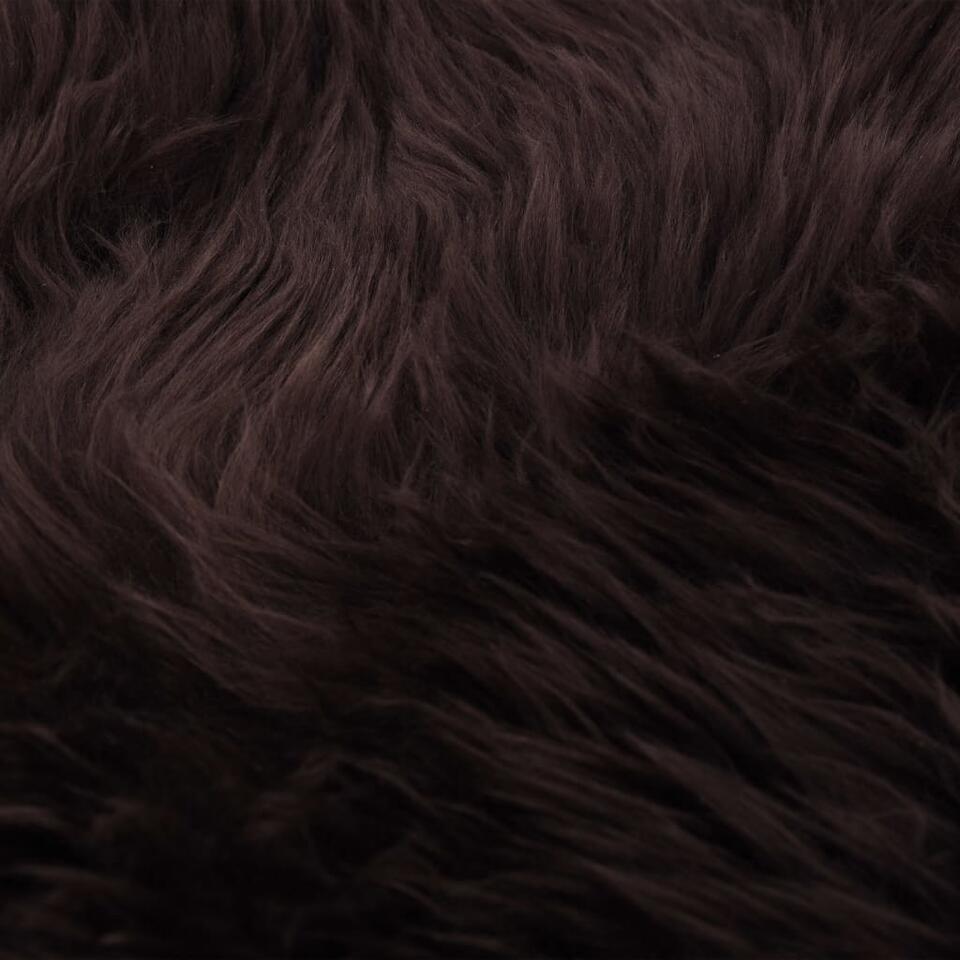 VIDAXL Vloerkleed 60x180 cm schapenvacht bruin