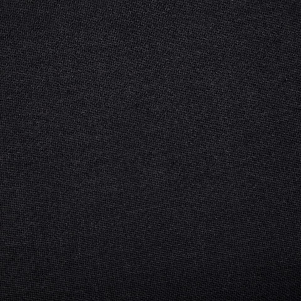 VIDAXL Bankje met opbergvak 116 cm polyester zwart