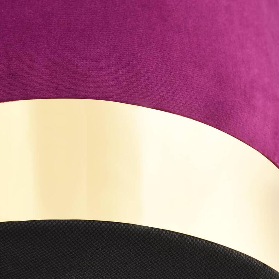 VIDAXL Kruk fluweel paars en goudkleurig