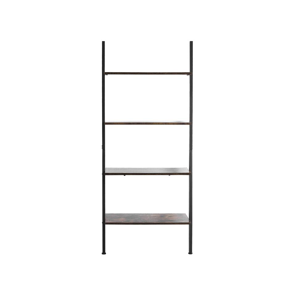 Beliani Ladderkast VILSECK - donkere houtkleur vezelplaat