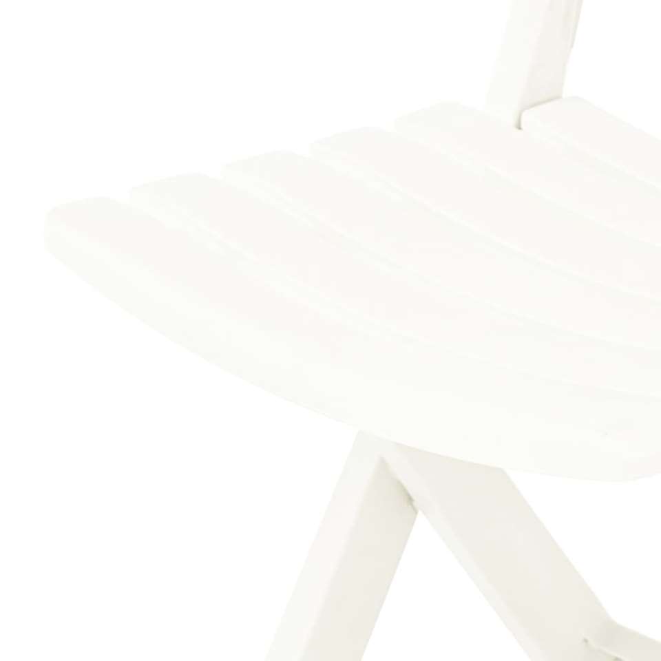 VIDAXL Tuinstoelen inklapbaar 2 st kunststof wit