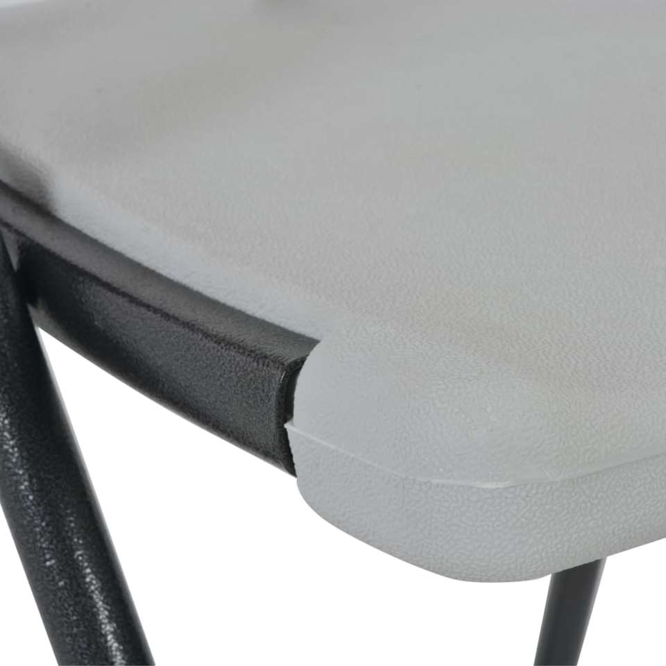 VIDAXL Barstoelen inklapbaar 2 st HDPE en staal wit