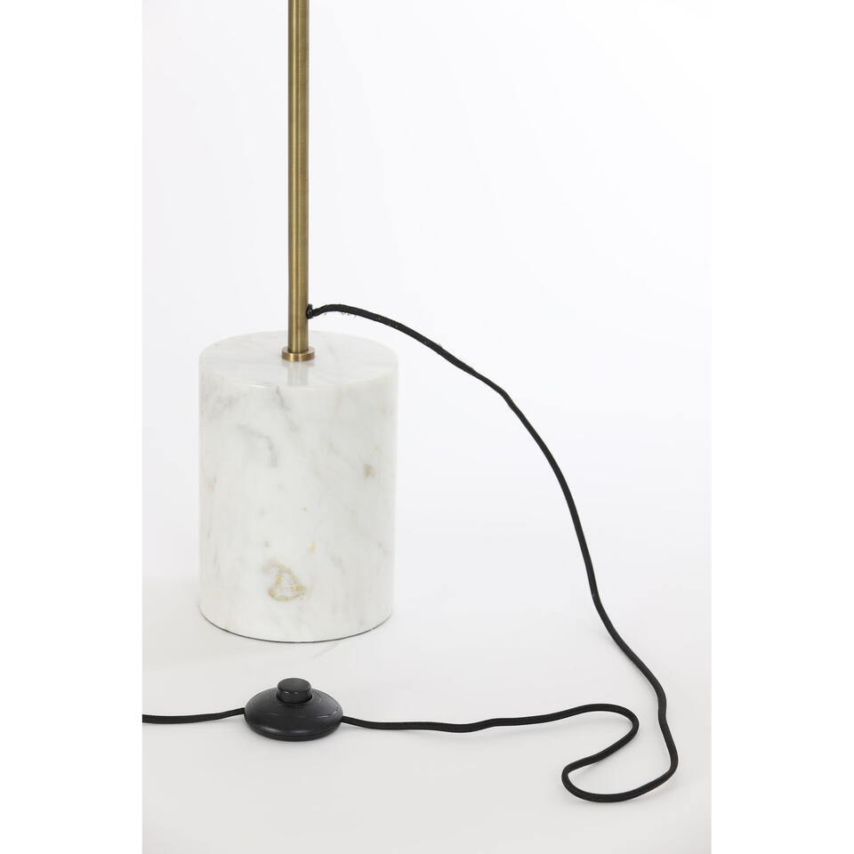 Vloerlamp Marble - Wit/Antiek Brons - Ø20x153cm