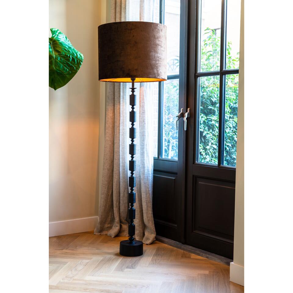 Vloerlamp Gitaya - Zwart - Ø18cm