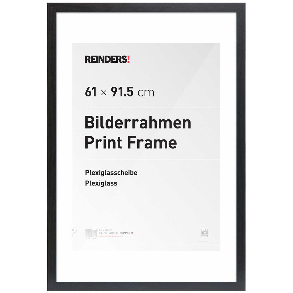 Aardbei schudden Echt Wissellijst Poster Frame modern 61x91,5 cm Zwart Hout | Leen Bakker