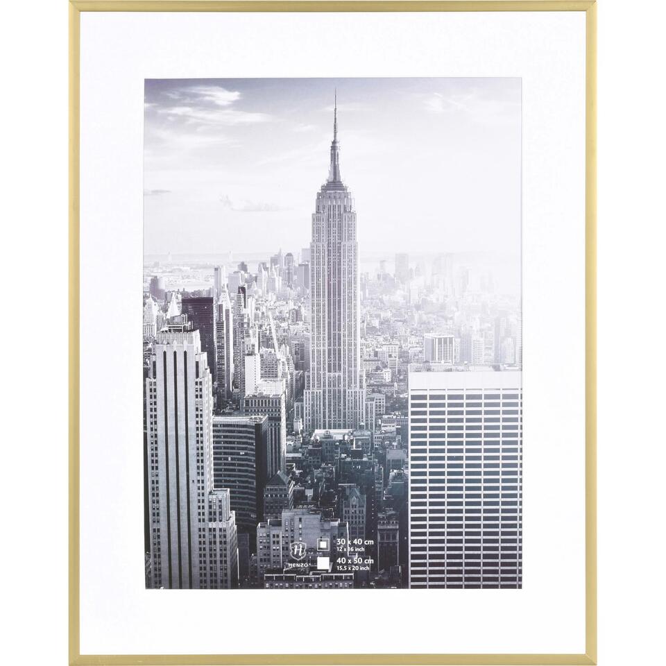 palm Gewoon Logisch Henzo Fotolijst Manhattan - Fotomaat 40x50 cm - Goud | Leen Bakker