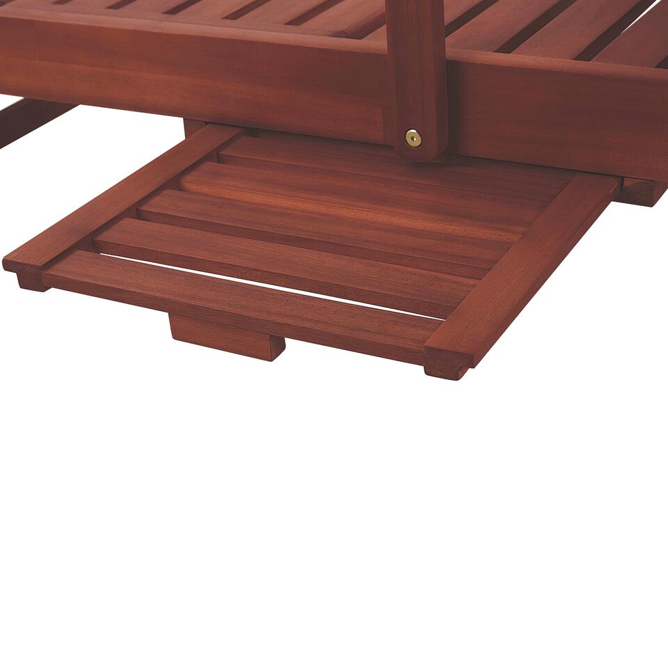 Beliani tuinligstoel TOSCANA - donkere houtkleur acaciahout