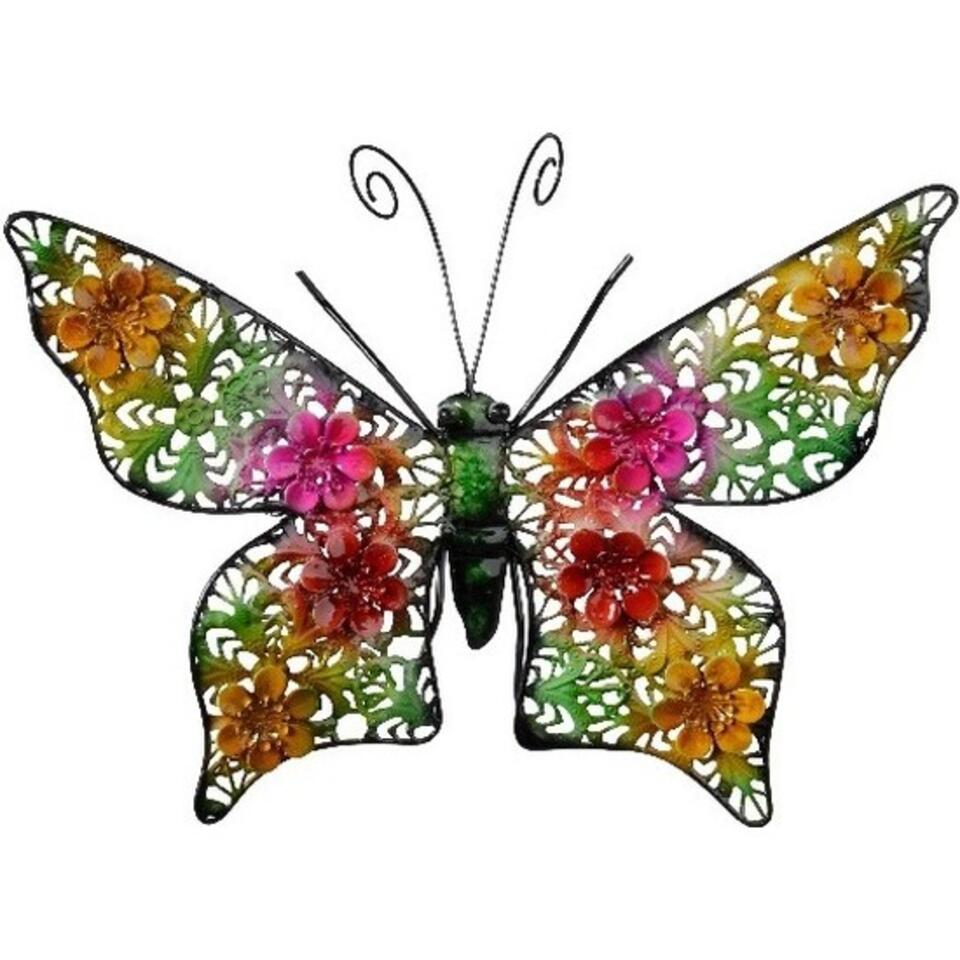 Treble klein advocaat Decoris Tuindecoratie - vlinder - metaal - 30 x 22 cm | Leen Bakker