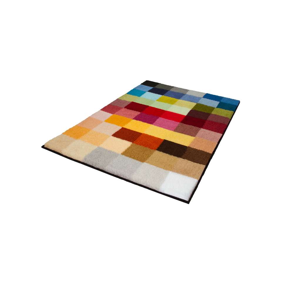 output een paar Veroveren Kleine Wolke Badmat Cubetto - multicolor - 75x120cm | Leen Bakker