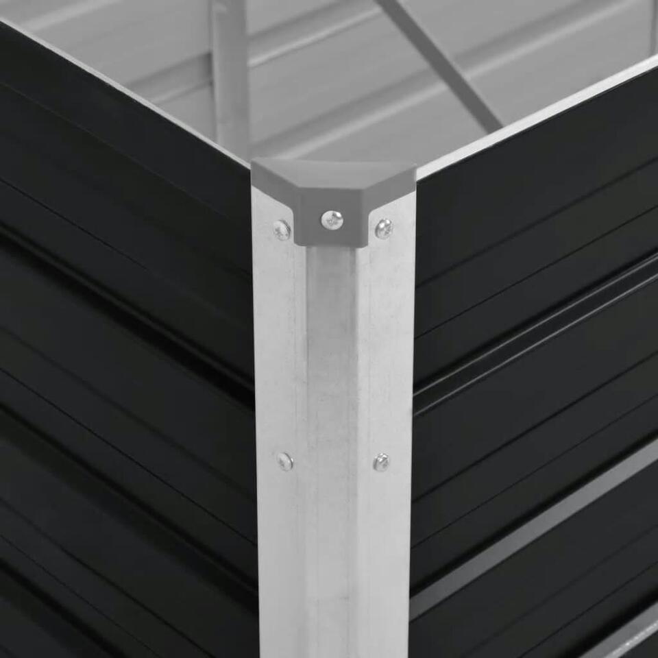 vidaXL Plantenbak verhoogd 320x80x45 cm gegalvaniseerd staal antraciet