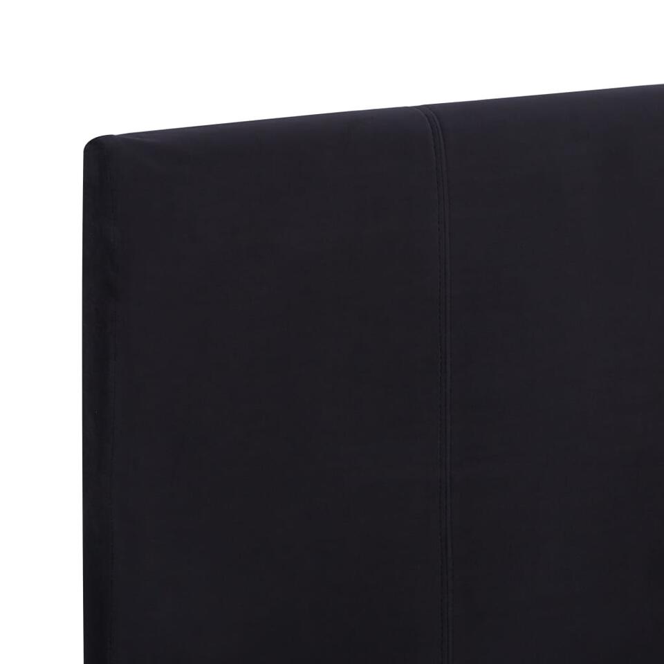 vidaXL Bedframe stof zwart 120x200 cm