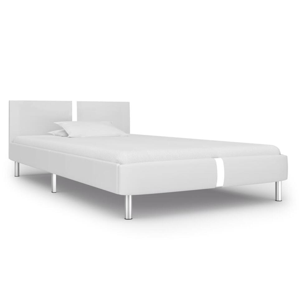 Bedframe Kunstleer Wit 90x200 Bed Bedden Ledikant Slaapmeubel Frame | Bakker